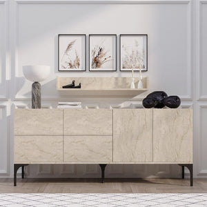 Luxury Sideboard with Matching Wall Shelf - Karrari