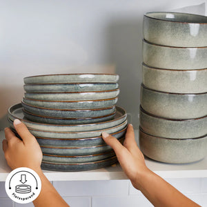 Karaca Skal 18-Piece Multicolour Stoneware Dinner Set - Karrari