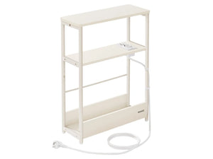 Side Table with Charging Port, 3 Shelves - Karrari