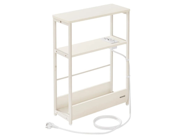 Side Table with Charging Port, 3 Shelves - Karrari