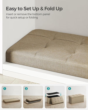 Storage Ottoman Bench – Folding Footrest - Karrari