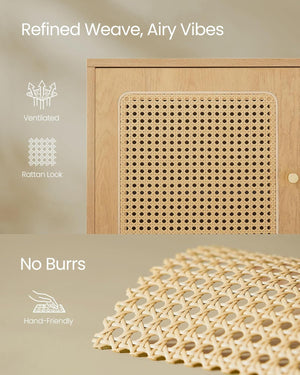 3-Tier Shoe Cabinet - Rattan Doors - Karrari