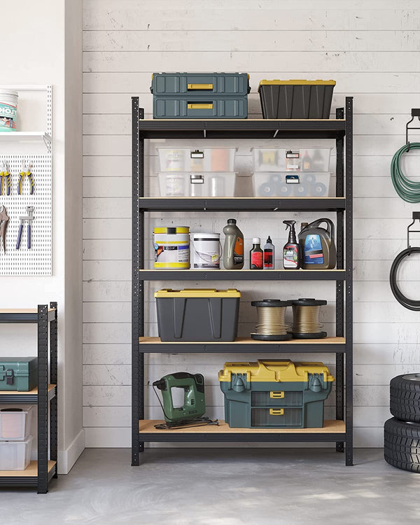 5-Tier Steel Shelving Unit – Boltless Garage Storage Rack (60x120x200cm) - Karrari