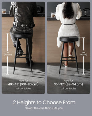 Set of 2 Backless Bar Stools