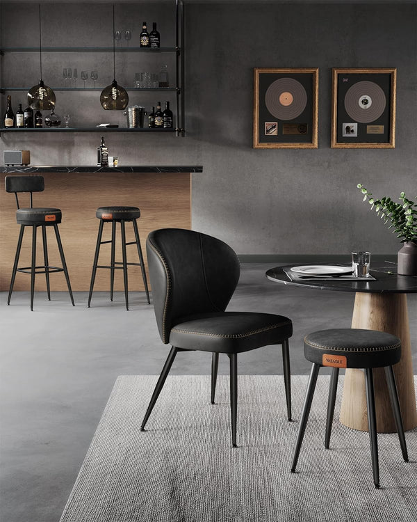 Swivel Faux Leather Bar Stools Set - Karrari