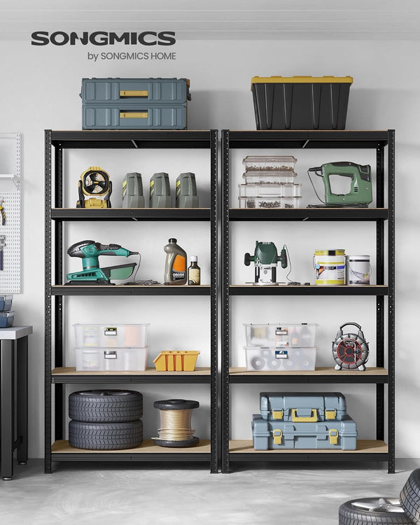5-Tier Steel Storage Shelving Unit - Tool-Free Assembly (50x100x200cm) - Karrari