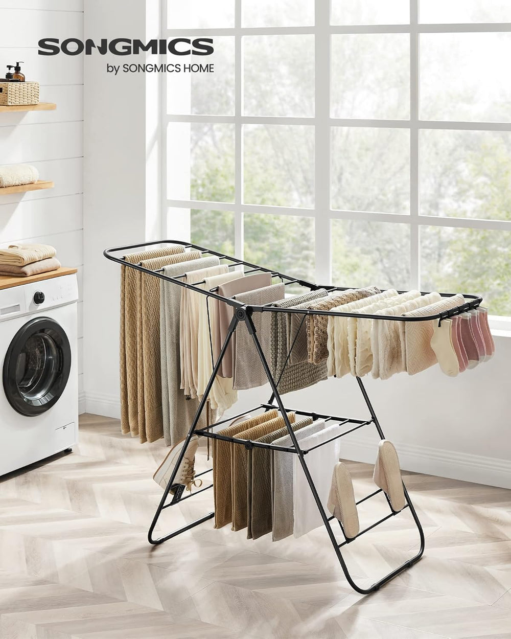 Folding Clothes Drying Rack – Multifunctional Airer - Karrari