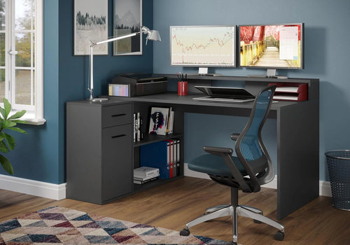 Gamer Corner Desk Combination - Reversible