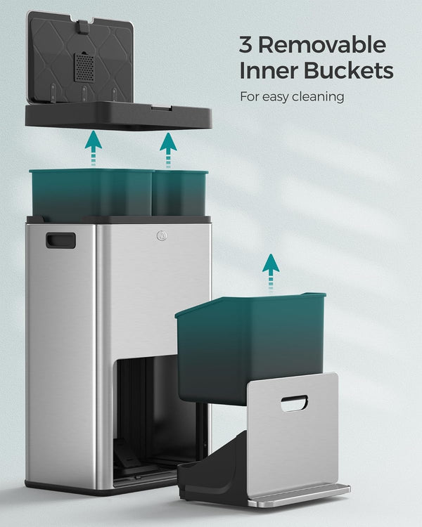3-Compartment Kitchen Bin (2×17L + 26L) - Karrari
