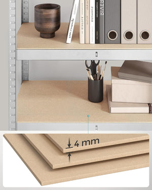 5-Tier Garage Shelving Unit - Steel, Boltless & Durable (30x75x150cm) - Karrari