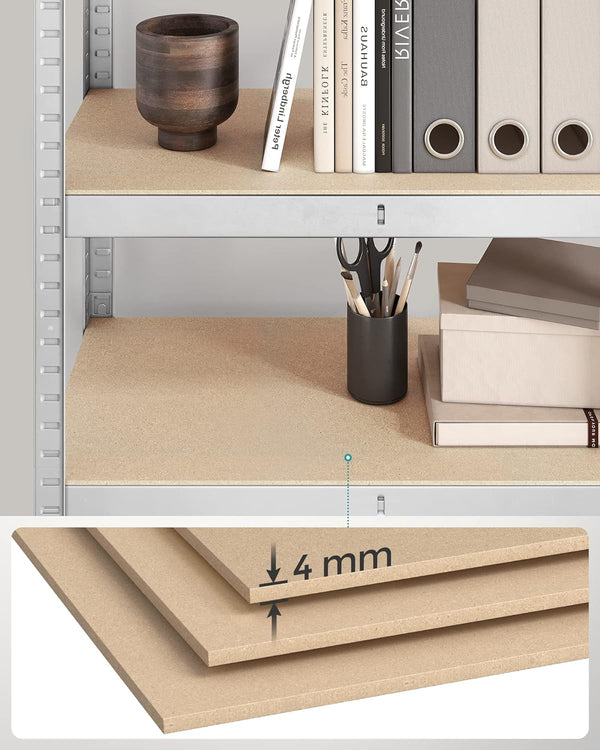 5-Tier Garage Shelving Unit - Steel, Boltless & Durable (30x75x150cm) - Karrari