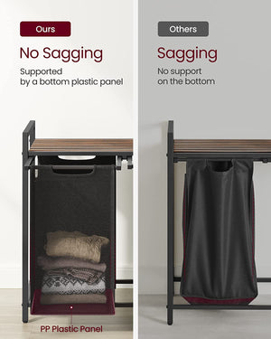 Laundry Basket with Shelf and Pull-Out Bags - Karrari