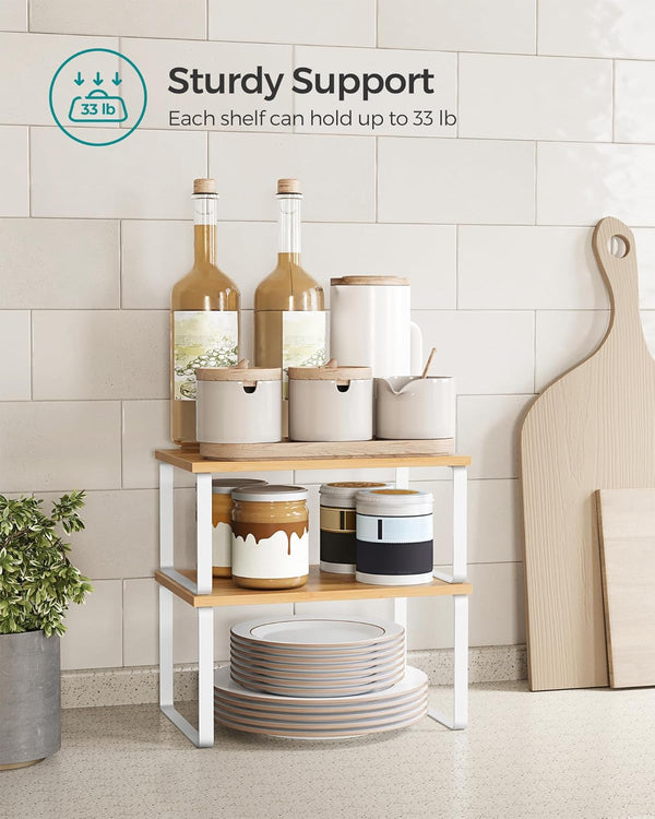 Set of 4 Stackable Kitchen Cupboard Organizers