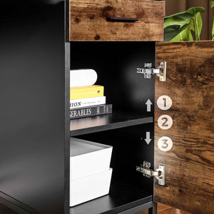 Computer Desk with Shelf Unit & Cabinet