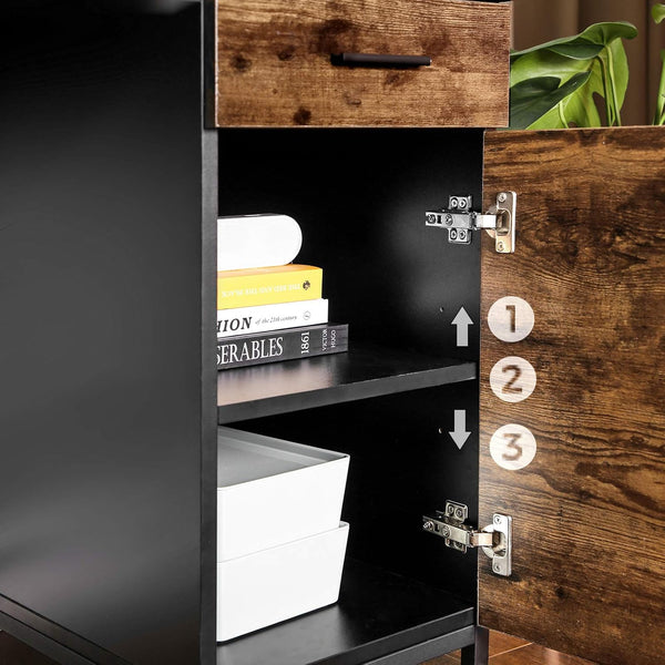 Computer Desk with Shelf Unit & Cabinet