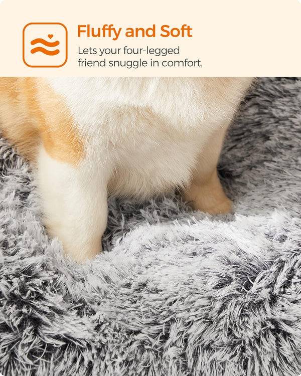 Fluffy Plush Dog Bed with Soft Padding (Washable)