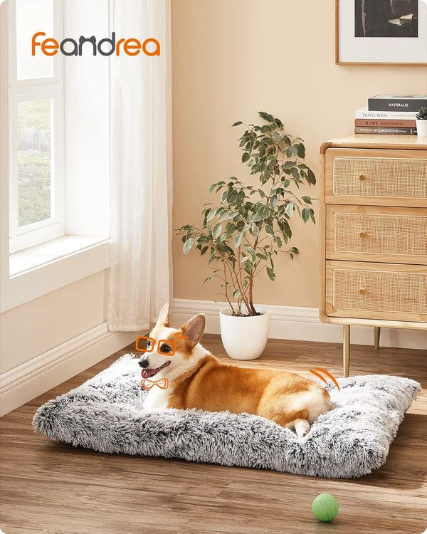 Fluffy Plush Dog Bed with Soft Padding (Washable)