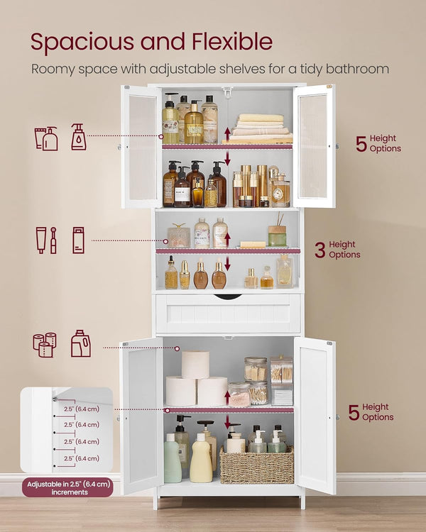 Storage Cabinet with Drawer, Shelves & Open Storage
