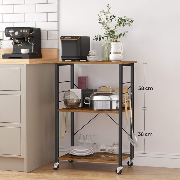 3-Tier Serving Trolley with Kitchen Shelf - Karrari