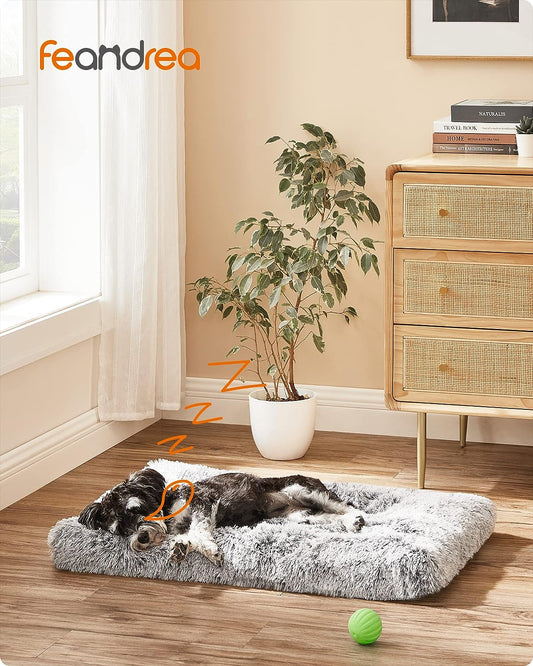 Dog Bed, Dog Cushion, Fluffy Dog Mat, Long Plush, Soft Padding, Machine-Washable