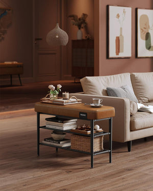 Mid-Century Shoe Rack Storage Bench - Karrari