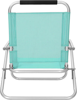 Portable Reclining Beach Chair, Breathable Fabric