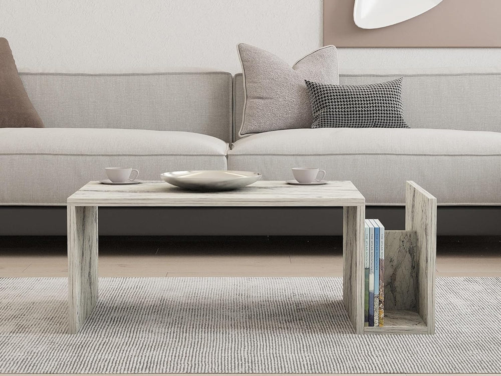 Elegant Coffee Table With Lower Shelf - Karrari