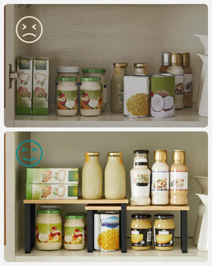 4-Piece Metal & Bamboo Spice Racks - Karrari