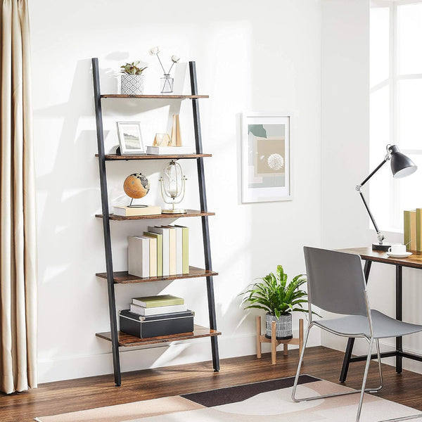 5-Tier Industrial Ladder Bookcase - Karrari