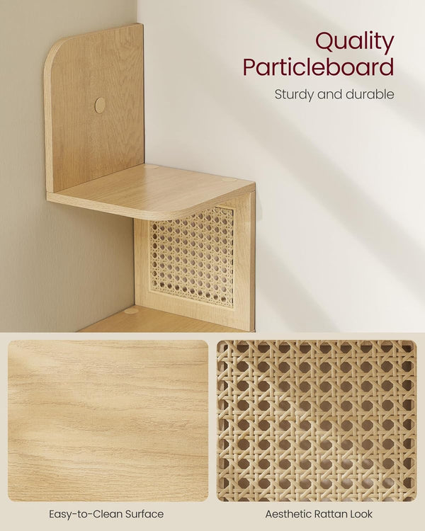5-Tier Corner Wall Shelf – Zigzag Design - Karrari