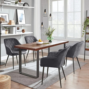Dark Grey Upholstered Dining Chair - Karrari