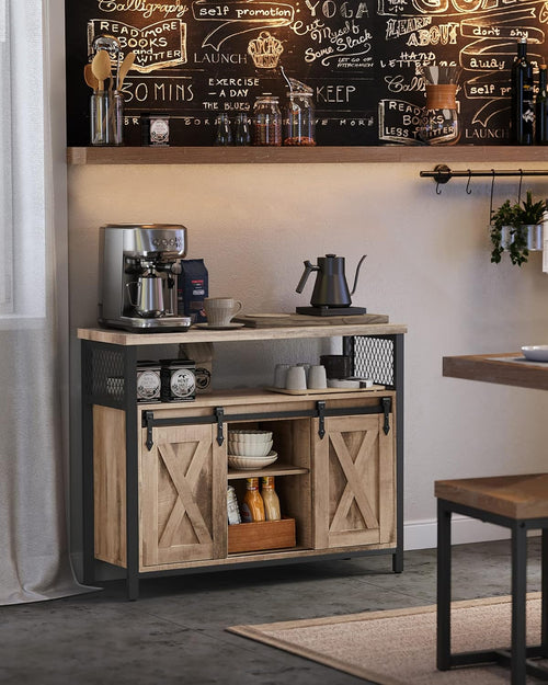 Sideboard with 2 Sliding Barn Doors - Karrari