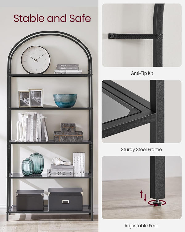 5-Tier Tempered Glass Standing Shelf - Karrari