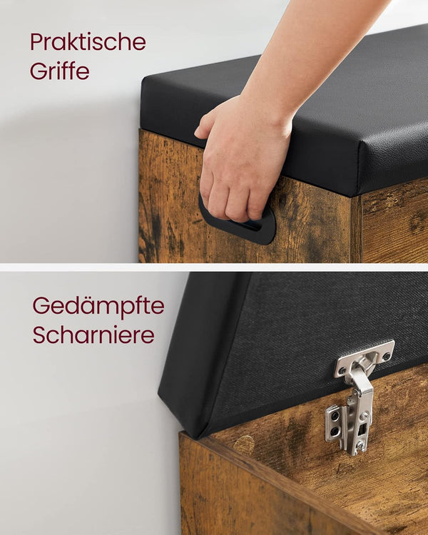 Shoe Bench with Cushion & Storage – 3 Compartments - Karrari