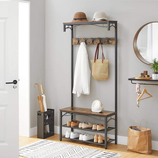 Coat Rack with Bench & Shoe Storage - Karrari