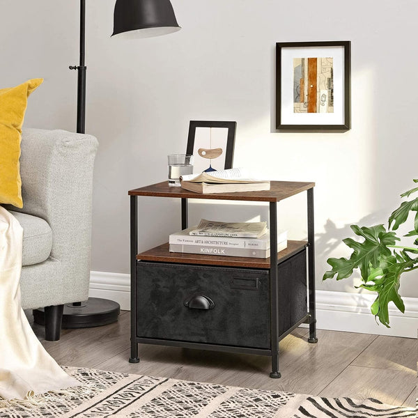 Nightstand with Fabric Drawer - Karrari