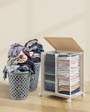 Laundry Sorter on Wheels – 2 Sections