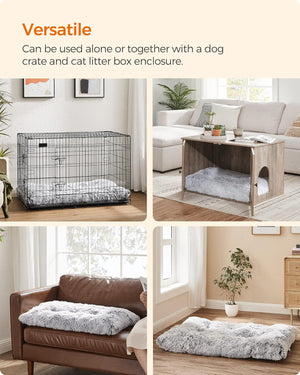 Fluffy Plush Dog Bed with Soft Padding (Washable)