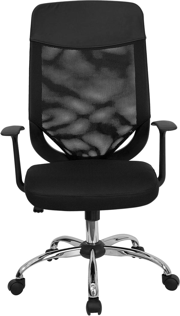 Executive Office Chair – Ergonomic Swivel Desk Chair with Chrome Base - Karrari