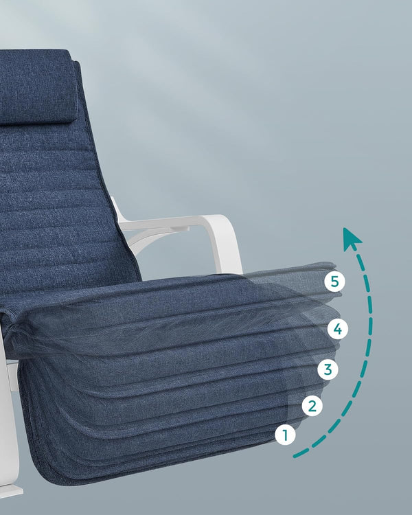 Rocking Chair with Birch Wood Armrests - Karrari