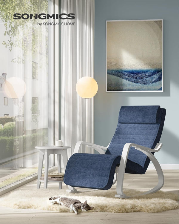 Rocking Chair with Birch Wood Armrests - Karrari