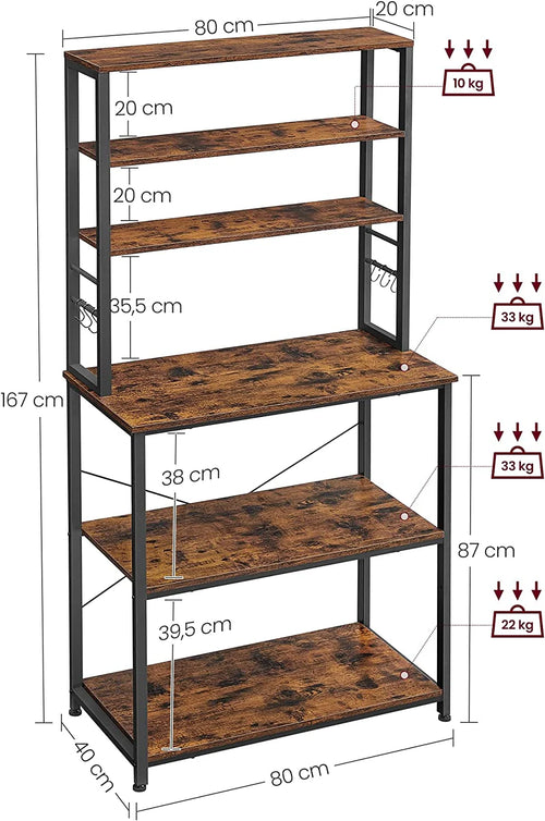 6-Tier Kitchen Storage Rack Shelf