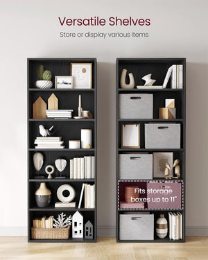6-Tier Bookshelf with Open Storage