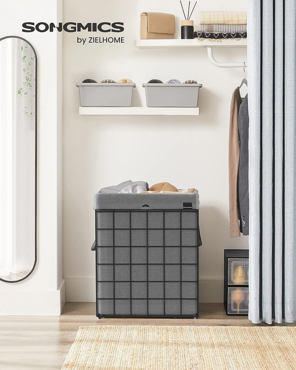 Laundry Hamper, 23.8 Gal (90L) Laundry Basket, Collapsible Clothes Hamper - Karrari