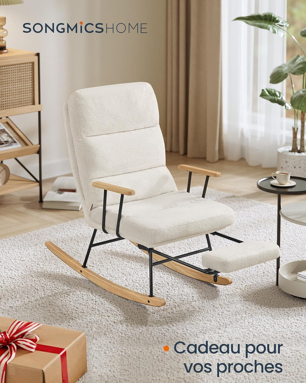Rocking Chair with 4 Position Adjustable Backrest - Karrari