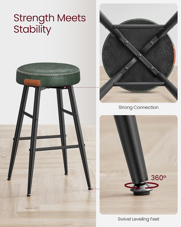 Set of 2 Backless Bar Stools - Karrari