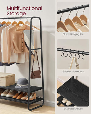 Steel Coat Stand with Shelves & Hooks - Karrari