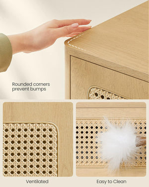 Rattan Bedside Table with Drawer - Karrari