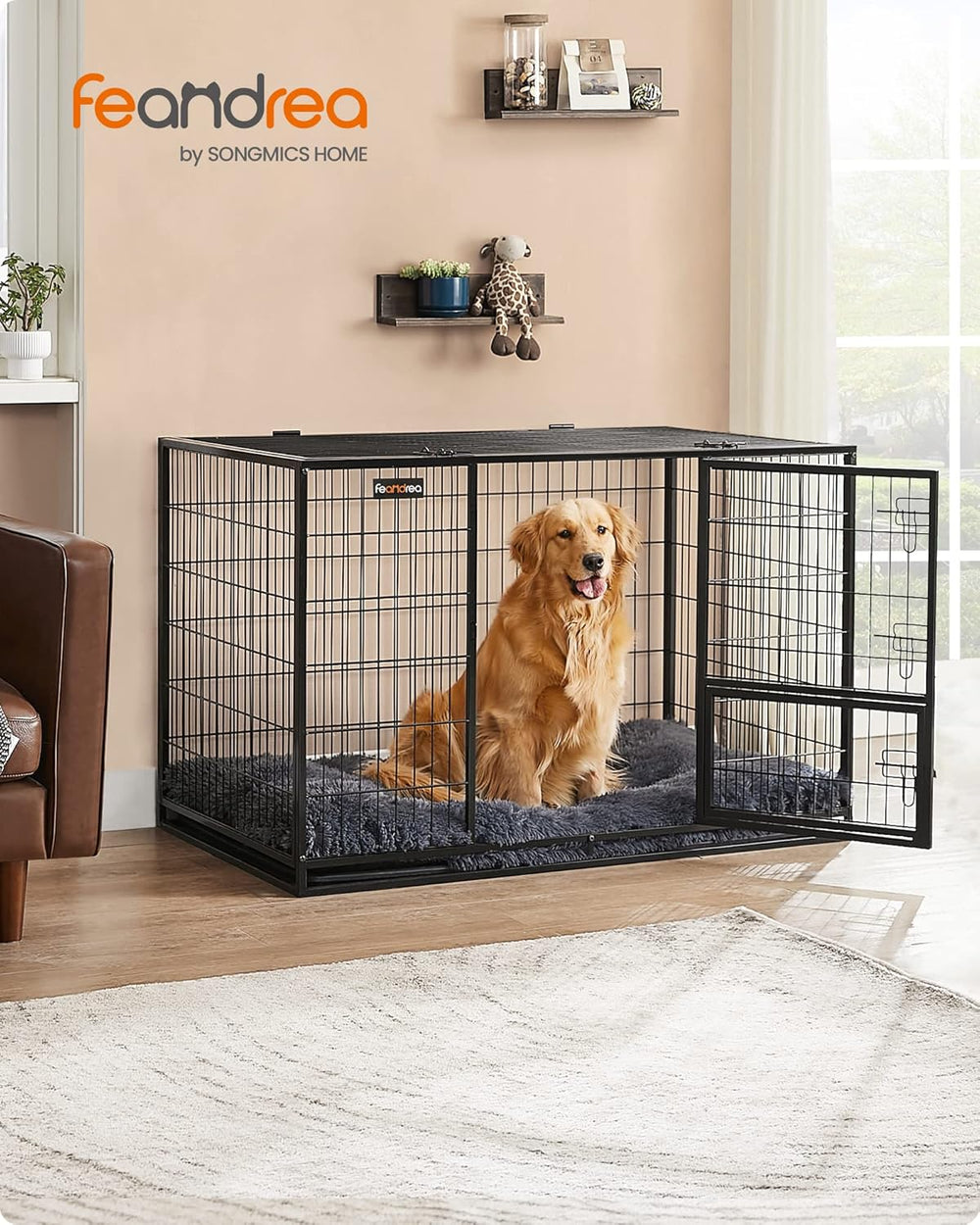 Heavy-Duty XXL Metal Dog Crate - Removable Tray - Karrari