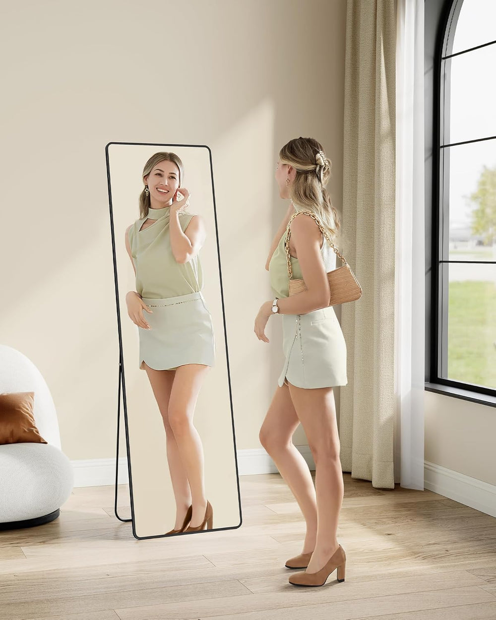 Full Length Floor Mirror with Stand - Karrari